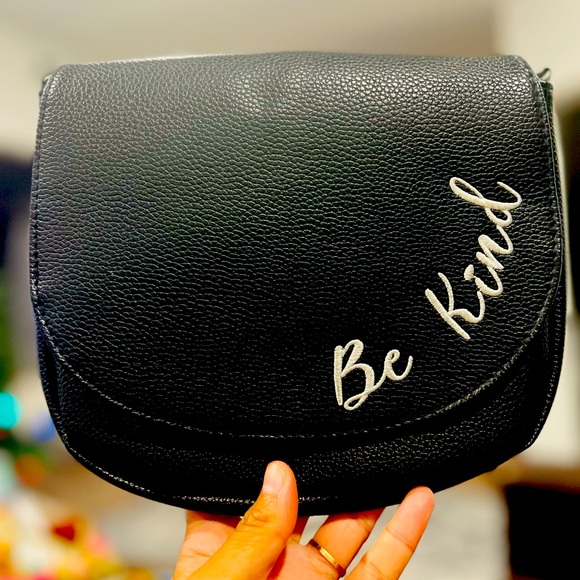 Saddle Bag- Faux Leather Be Kind, Chain Strap Small Crossbody - Picture 2 of 6